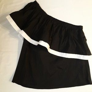 Millie One Shoulder Black & White Top